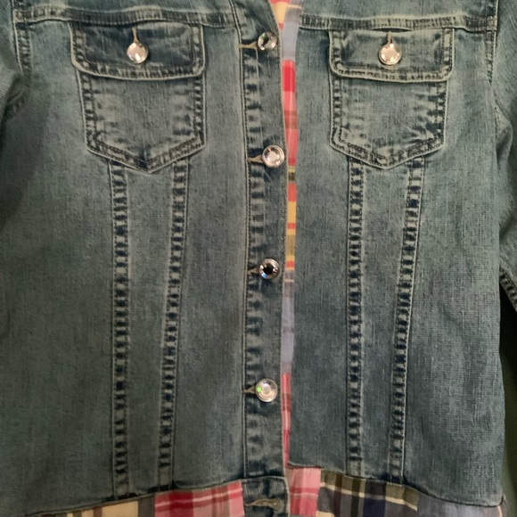 Molly B Stretch Denim Jean Jacket sz XS - Picture 8 of 11